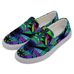 Arcturian Astral Travel Grid - Men s Canvas Slip Ons by tealswan