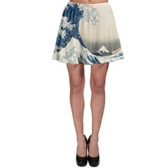 The Classic Japanese Great Wave Off Kanagawa By Hokusai Skater Skirt by PodArtist