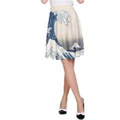 The Classic Japanese Great Wave Off Kanagawa By Hokusai A-line Skirt