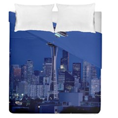 Space Needle Seattle Washington Duvet Cover Double Side (queen Size) by Nexatart