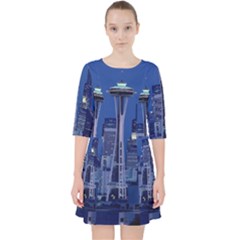 Space Needle Seattle Washington Pocket Dress by Nexatart