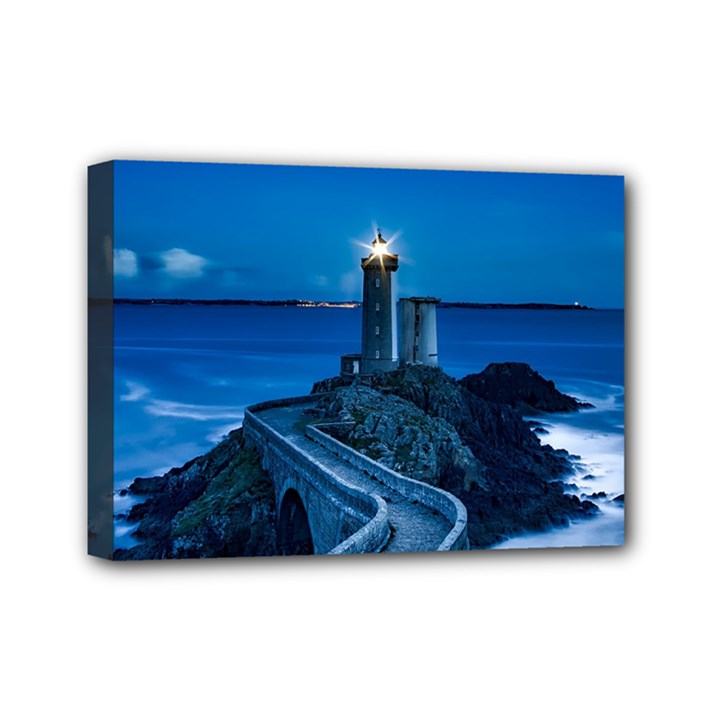 Plouzane France Lighthouse Landmark Mini Canvas 7  x 5 