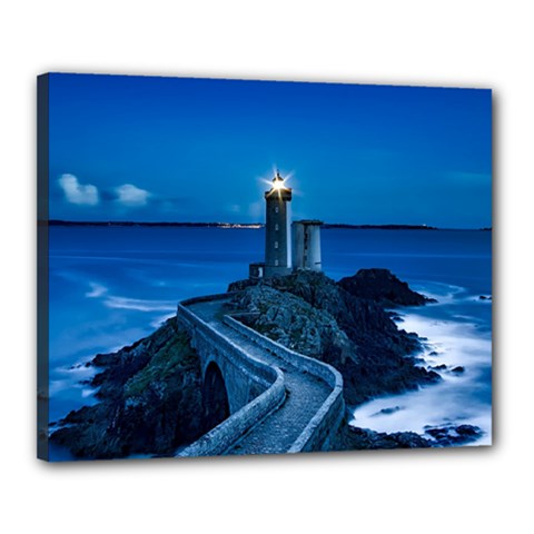 Plouzane France Lighthouse Landmark Canvas 20  X 16  by Nexatart
