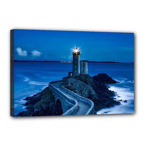 Plouzane France Lighthouse Landmark Canvas 18  X 12  by Nexatart