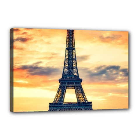 Eiffel Tower Paris France Landmark Canvas 18  X 12  by Nexatart
