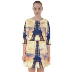 Eiffel Tower Paris France Landmark Smock Dress