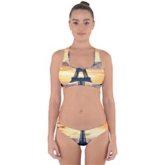 Eiffel Tower Paris France Landmark Cross Back Hipster Bikini Set by Nexatart