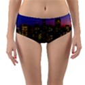 San Francisco California City Urban Reversible Mid-Waist Bikini Bottoms View1