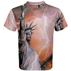 Statue Of Liberty New York Men s Cotton Tee by Nexatart