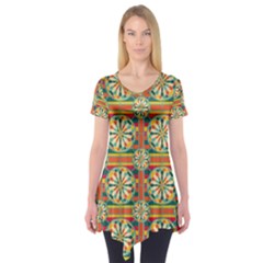 Eye Catching Pattern Short Sleeve Tunic  by linceazul