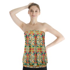 Eye Catching Pattern Strapless Top by linceazul