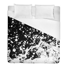 Black And White Splash Texture Duvet Cover (full/ Double Size) by dflcprints