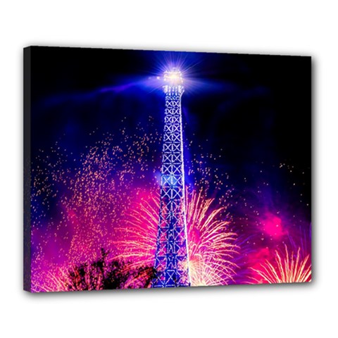 Paris France Eiffel Tower Landmark Canvas 20  X 16  by Nexatart