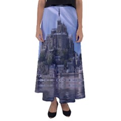 Mont Saint Michel France Normandy Flared Maxi Skirt by Nexatart