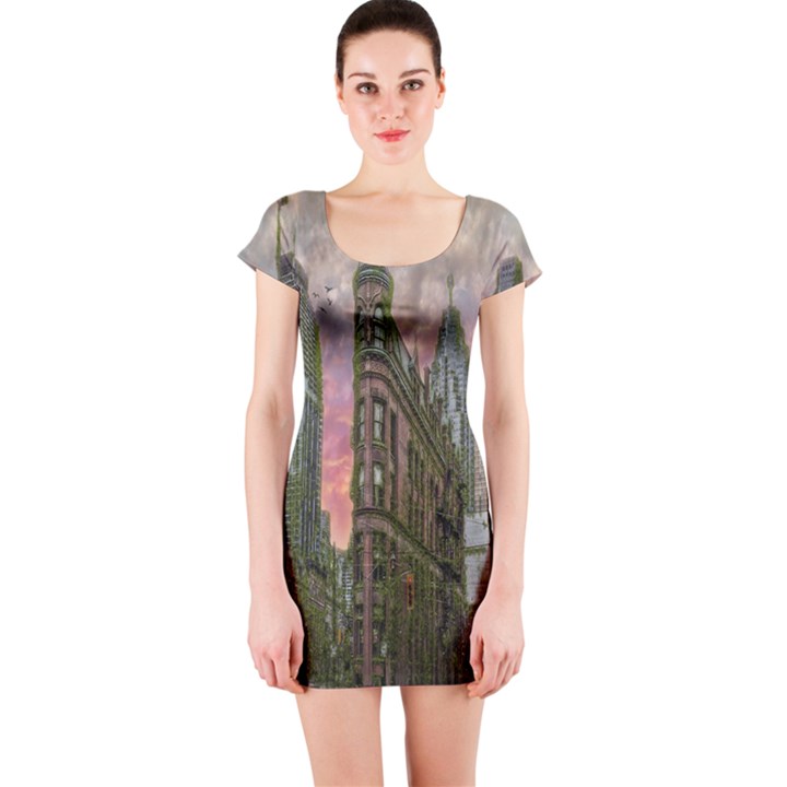 Flat Iron Building Toronto Ontario Short Sleeve Bodycon Dress