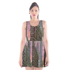 Flat Iron Building Toronto Ontario Scoop Neck Skater Dress