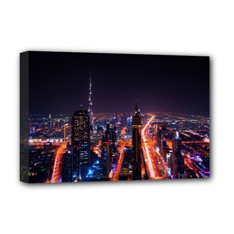 Dubai Cityscape Emirates Travel Deluxe Canvas 18  X 12   by Nexatart