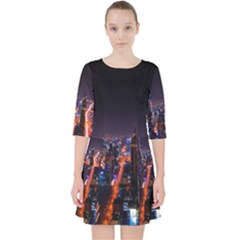 Dubai Cityscape Emirates Travel Pocket Dress by Nexatart