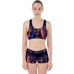 Dubai Cityscape Emirates Travel Work It Out Sports Bra Set by Nexatart