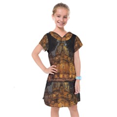 Dresden Frauenkirche Church Saxony Kids  Drop Waist Dress by Nexatart