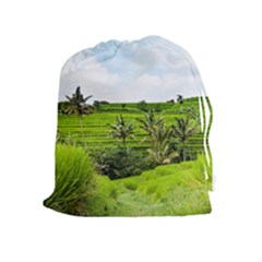 Bali Rice Terraces Landscape Rice Drawstring Pouches (extra Large)