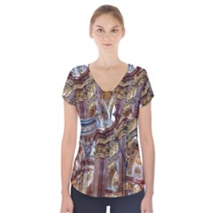 Baroque Church Collegiate Church Short Sleeve Front Detail Top