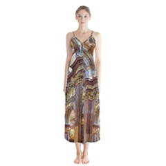 Baroque Church Collegiate Church Button Up Chiffon Maxi Dress