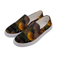 Mont St Michel Sunset Island Church Women s Canvas Slip Ons