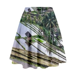 Rice Terrace Rice Fields High Waist Skirt by Nexatart