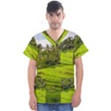 Rice Terrace Terraces Men s V-Neck Scrub Top View1