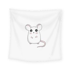 Cute Mouse Square Tapestry (small) by Valentinaart