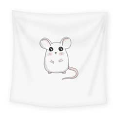 Cute Mouse Square Tapestry (large) by Valentinaart