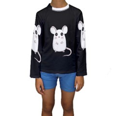 Cute Mouse Kids  Long Sleeve Swimwear