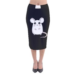 Cute Mouse Velvet Midi Pencil Skirt by Valentinaart