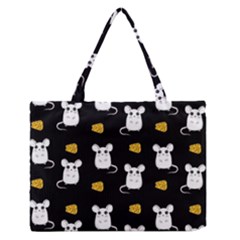 Cute Mouse Pattern Zipper Medium Tote Bag by Valentinaart