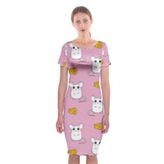 Cute Mouse Pattern Classic Short Sleeve Midi Dress by Valentinaart