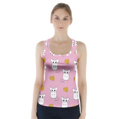 Cute Mouse Pattern Racer Back Sports Top by Valentinaart