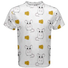 Cute Mouse Pattern Men s Cotton Tee by Valentinaart