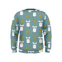 Cute Mouse Pattern Kids  Sweatshirt by Valentinaart