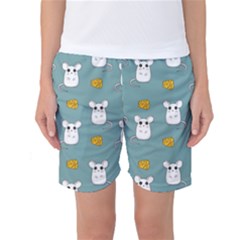 Cute Mouse Pattern Women s Basketball Shorts by Valentinaart