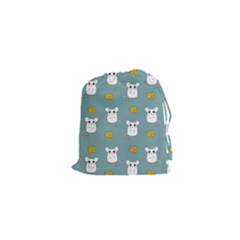Cute Mouse Pattern Drawstring Pouches (xs)  by Valentinaart
