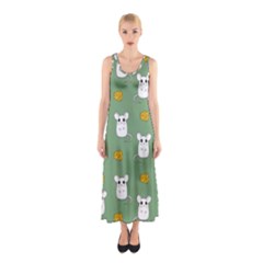 Cute Mouse Pattern Sleeveless Maxi Dress