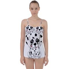 Cute Dalmatian Puppy  Babydoll Tankini Set by Valentinaart