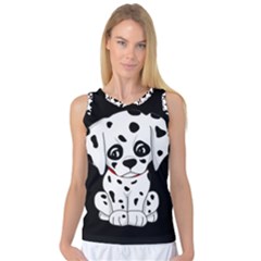 Cute Dalmatian Puppy  Women s Basketball Tank Top by Valentinaart