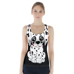 Cute Dalmatian Puppy  Racer Back Sports Top by Valentinaart