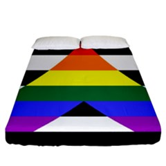 Straight Ally Flag Fitted Sheet (california King Size) by Valentinaart