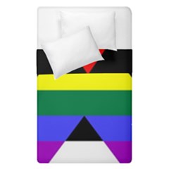 Straight Ally Flag Duvet Cover Double Side (single Size) by Valentinaart