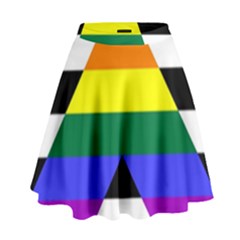 Straight Ally Flag High Waist Skirt by Valentinaart
