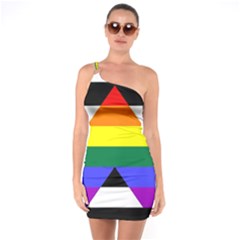 Straight Ally Flag One Soulder Bodycon Dress