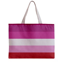 Lesbian Pride Flag Zipper Mini Tote Bag by Valentinaart